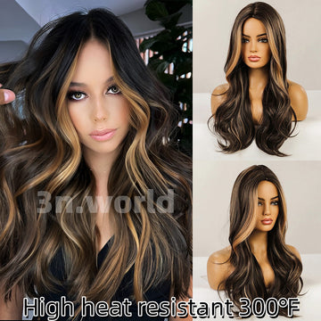 [No.27]23” Synthetic 300℉ Water Loose Lace Front  Black  Heat Resistant