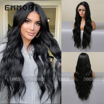 [No.13]28” 13x5x1 T-Part Hand Hooked Japanese Synthetic Fiber 410 ℉ High Heat Resistant Body Wave Lace Front Black