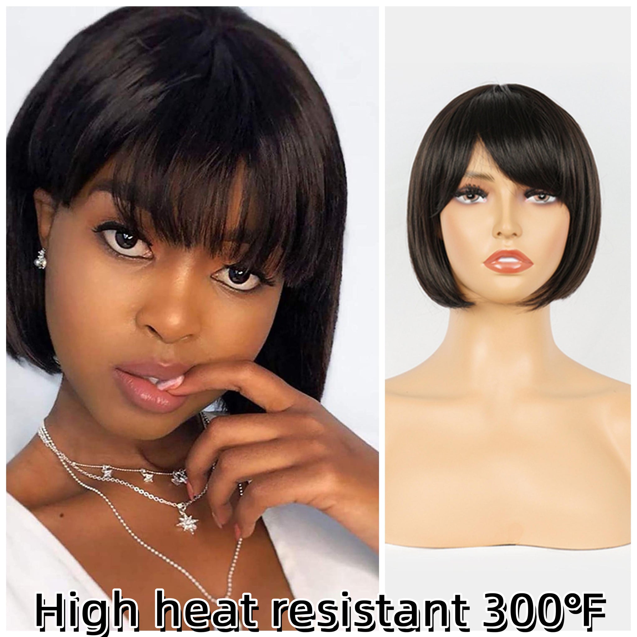 [No.28]10”Synthetic 300℉ Heat Resistant Fringe Bob