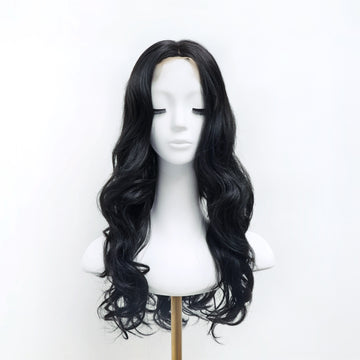 [No.48]20-30” Synthetic 300℉ Heat Resistant Body Wave Mechanism Natural Hairline Glueless